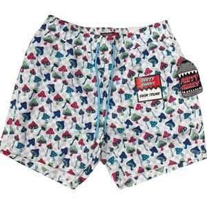 Mushroom Print Men's Swim Trunks Large